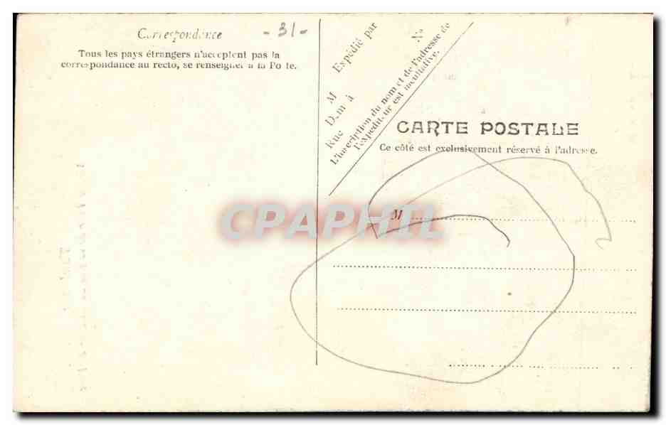 CPA Toulouse Vieille tour de la rue du college de Foix — Verso