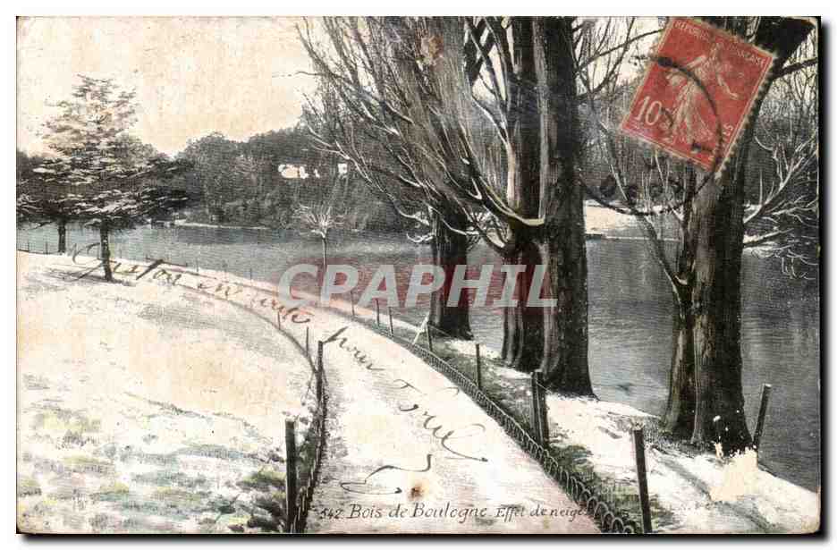 Paris CPA Bois de boulogne Effet de neige