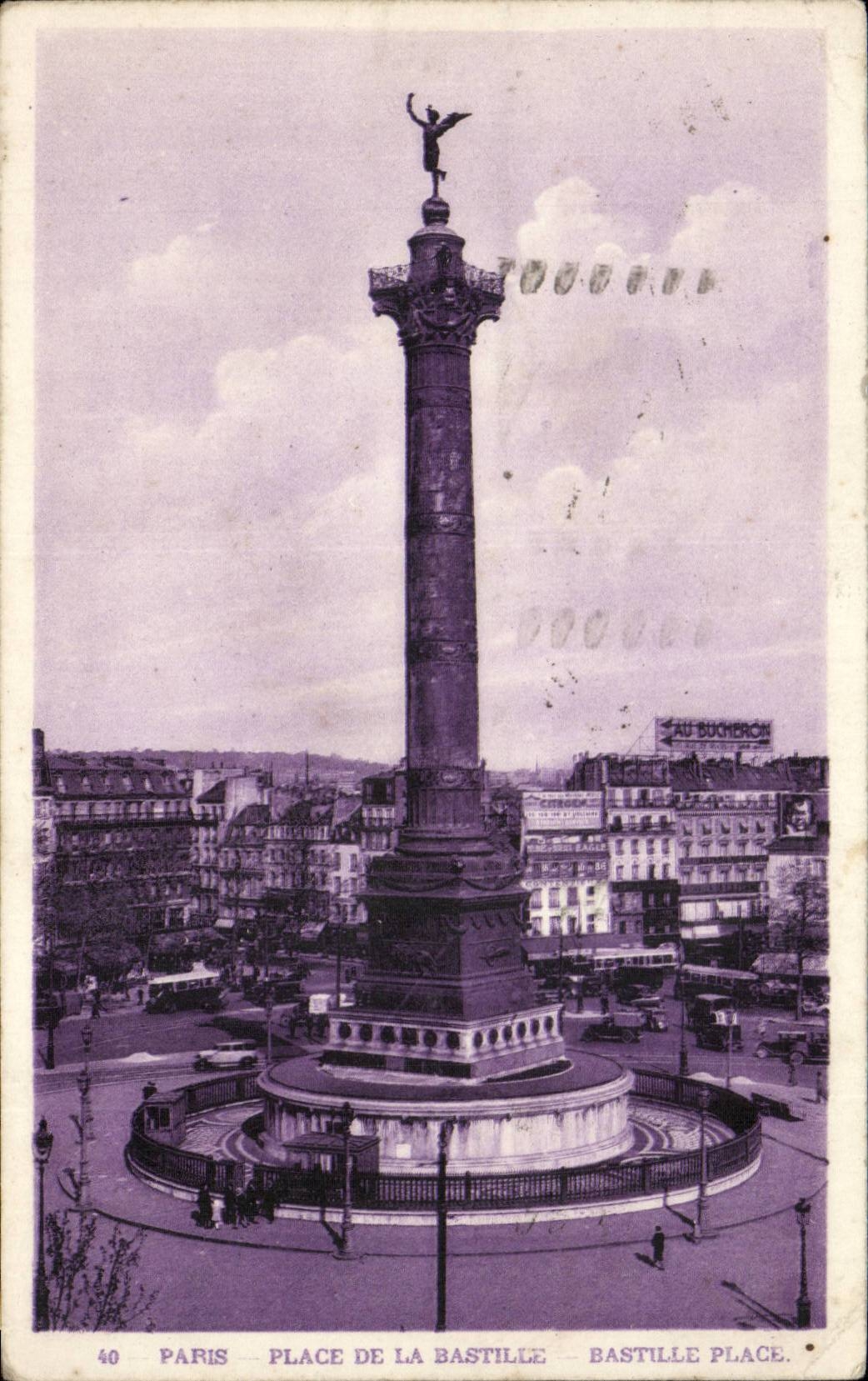 Paris CPA Place de la Bastille