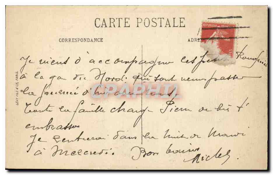 Paris CPA Chambre des DEputes  — Rückseite