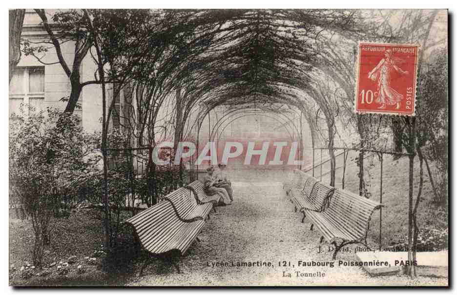 Paris CPA Lycee Lamartine Faubourg Poissonniere La tonnelle