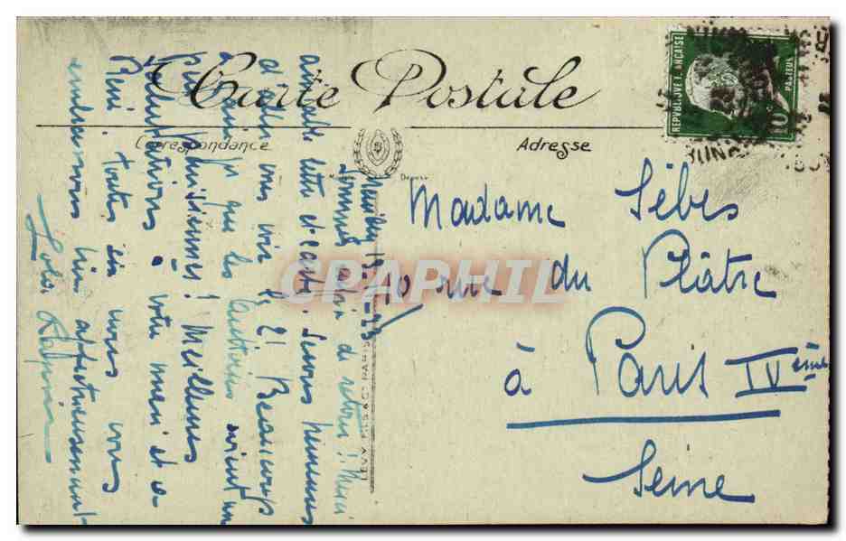 Paris CPA Le pantheon — Rückseite