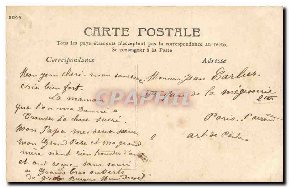 CPA Fantaisie Enfant Garcon — Rückseite