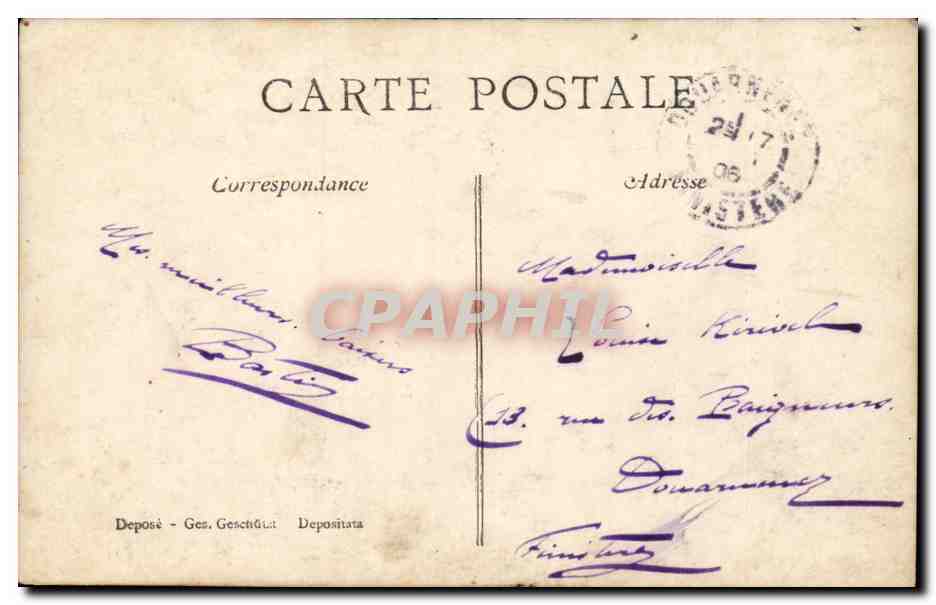 CPA Fantaisie Femme et marin — Rückseite