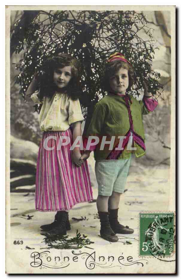 CPA Fantaisie Enfants Bonne annee