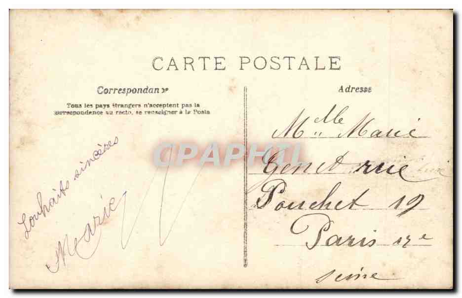 CPA Fantaisie Enfants Bonne annee — Rückseite