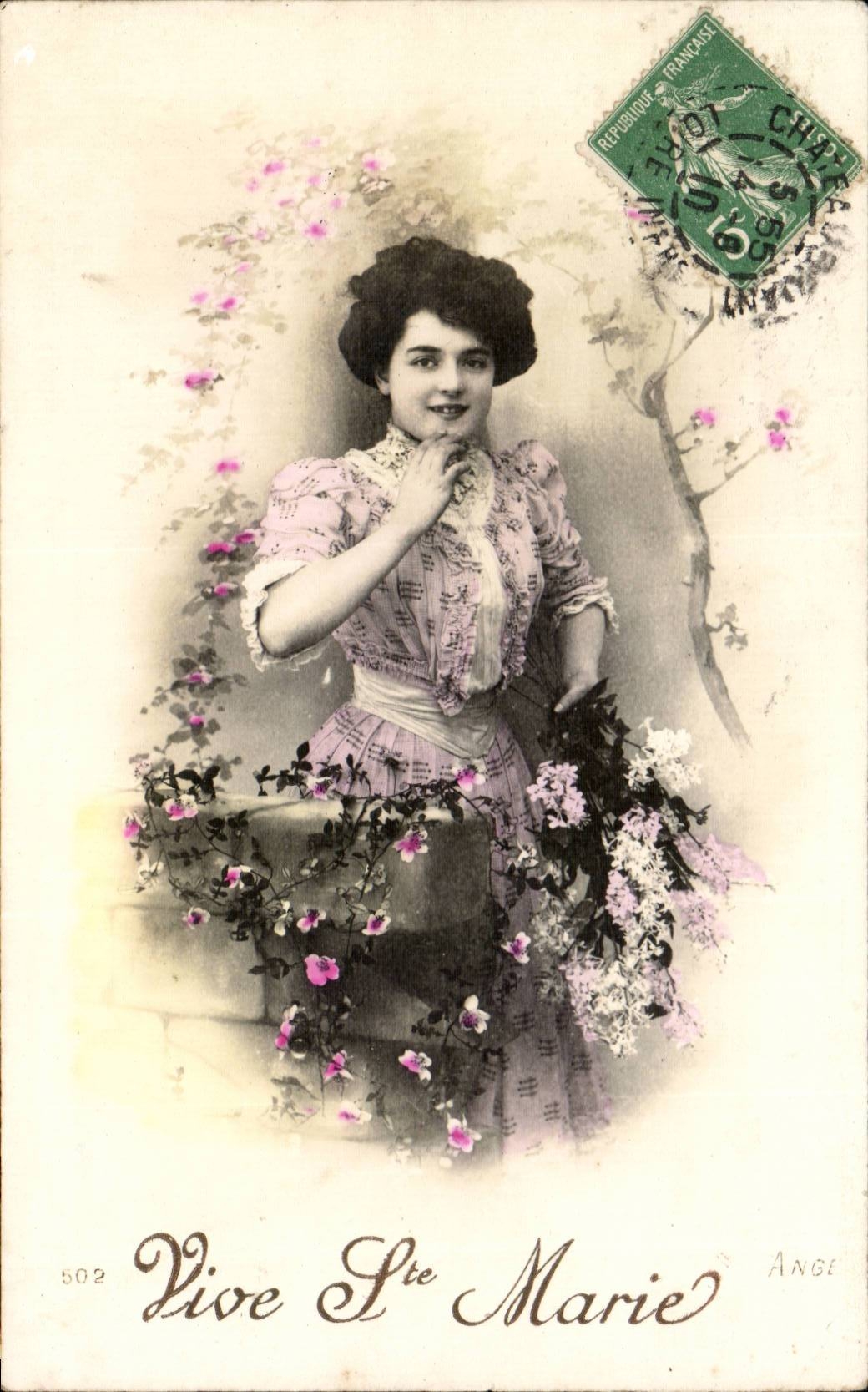 CPA Fantaisie Femme Vive Ste marie