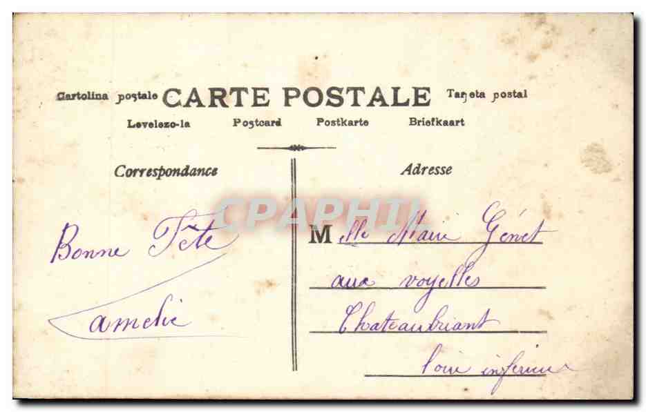 CPA Fantaisie Femme Vive Ste marie — Rückseite