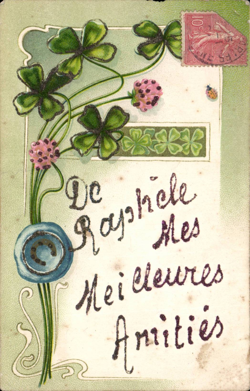 CPA Fantaisie De Raphaele mes meilleures amities