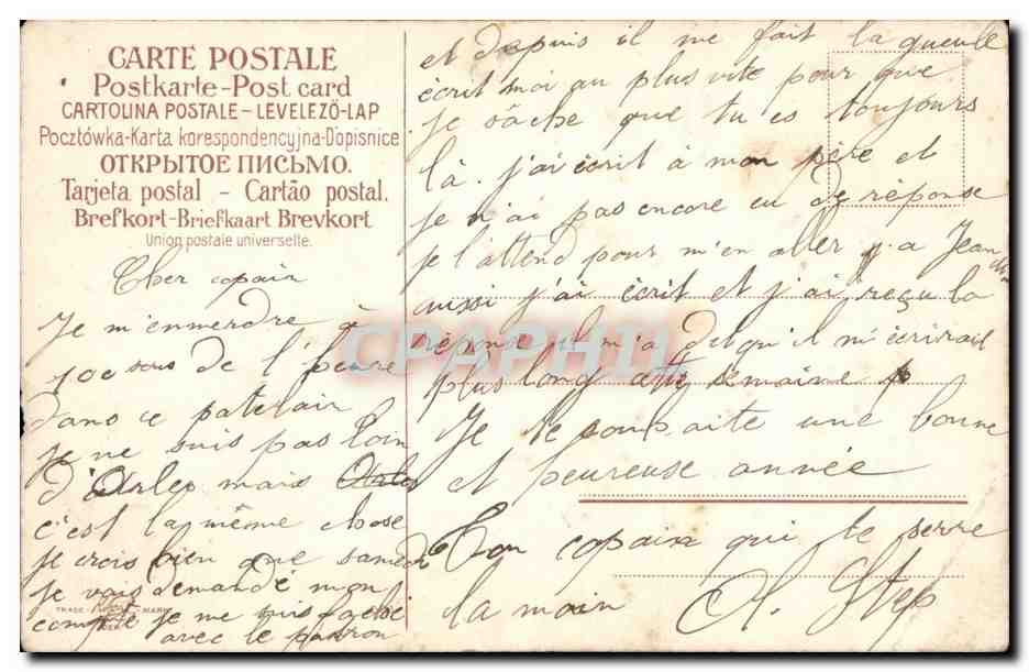 CPA Fantaisie De Raphaele mes meilleures amities — Rückseite