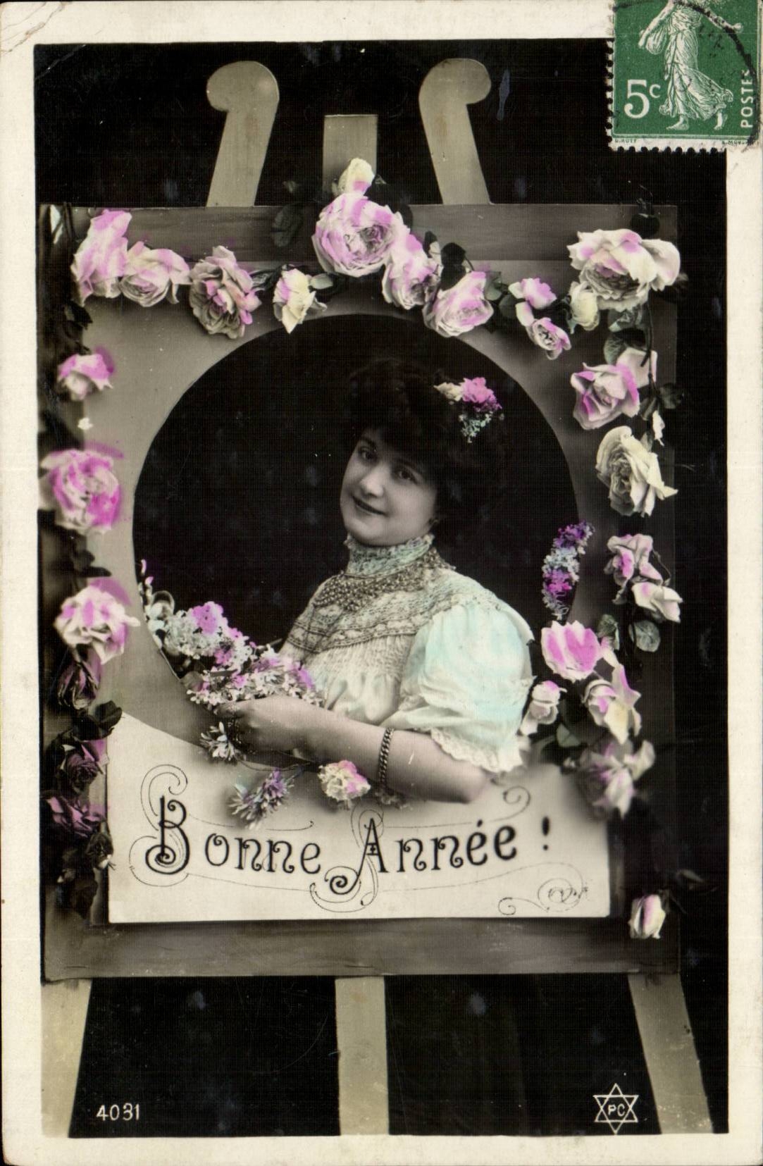 CPA Fantaisie Femme Bonne annee