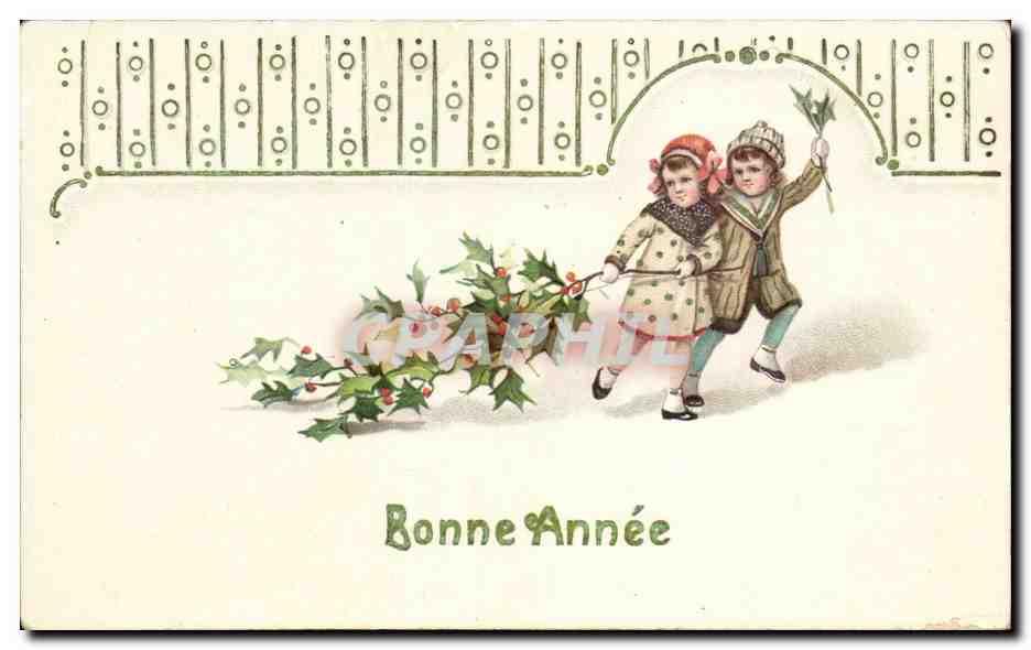 CPA Fantaisie Enfants Bonne annee
