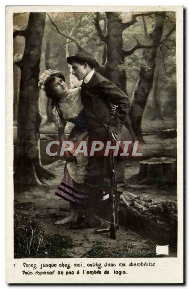 Couple dans un bois — texte imprimé — J.C. Paris