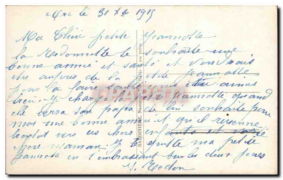 CPA Fantaisie Enfant Nouvel an — Rückseite