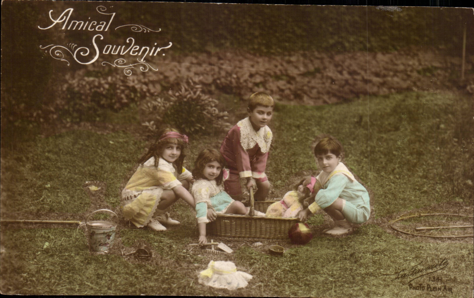 CPA Fantaisie Enfants Amical souvenir