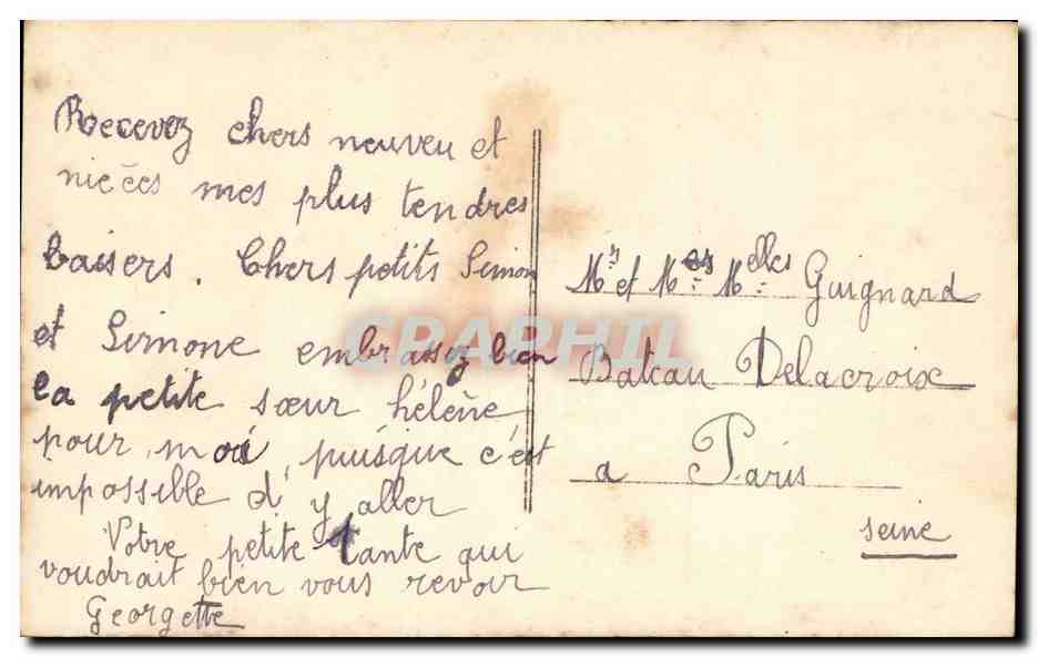 CPA Fantaisie Enfants Amical souvenir — Rückseite