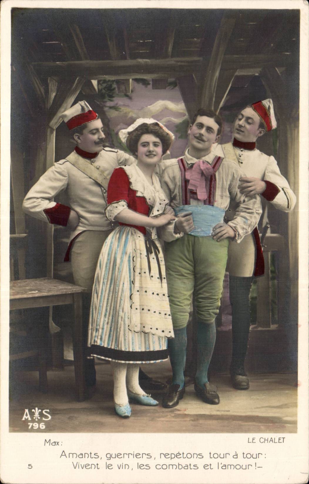 Amants, guerriers, repétons tour à tour — LE CHALET — A&S 796