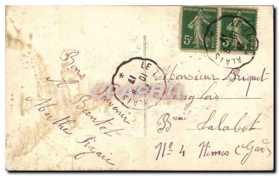 CPA Fantaisie Fleurs Muguet porte bonheur — Verso