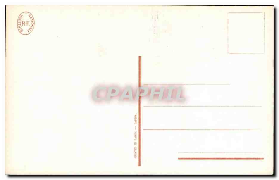 CPA Fantaisie Bibliotheque Nationale Le coucher Duclos et Bosse d'apres Freudenberg Monument du costume — Verso