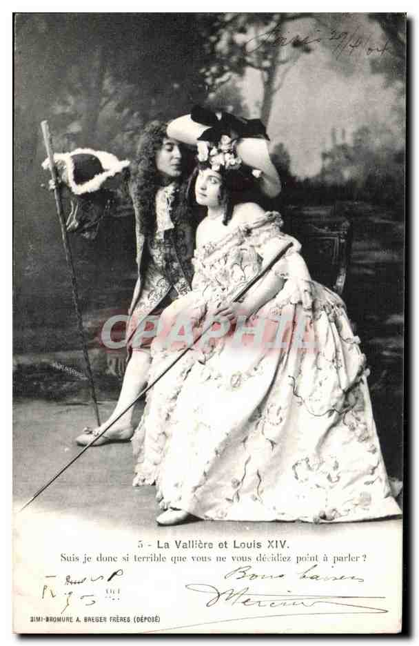 CPA Fantaisie La Valliere et Louis XIV 