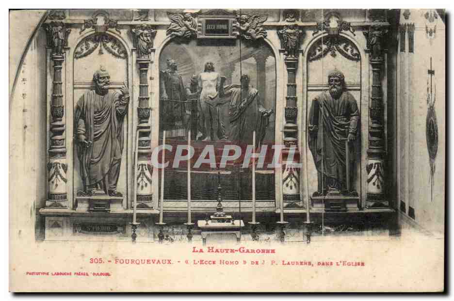 CPA Fourquevaux L'Ecce Homo de JP Laurens dans l'eglise