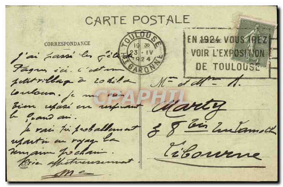 CPA Fourquevaux L'Ecce Homo de JP Laurens dans l'eglise — Rückseite