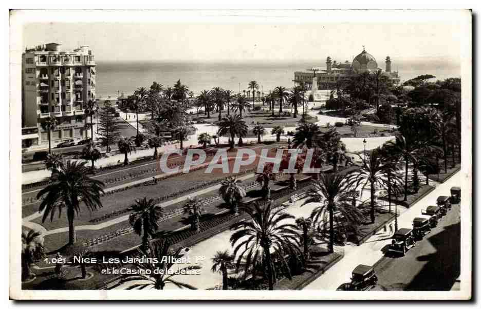 CPA Nice les jardins Albert 1er et la casino de la jetee
