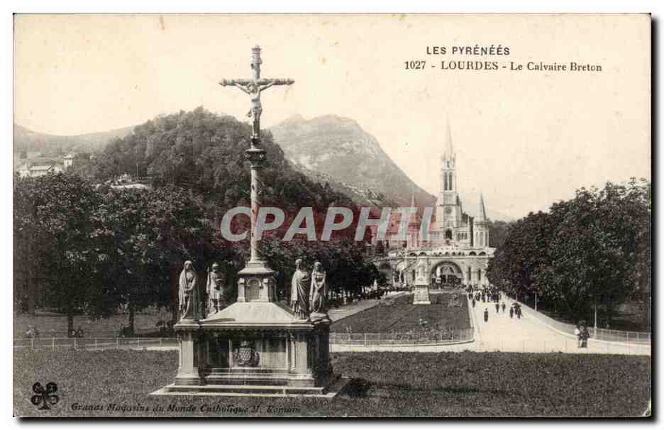 CPA Lourdes le calvaire breton