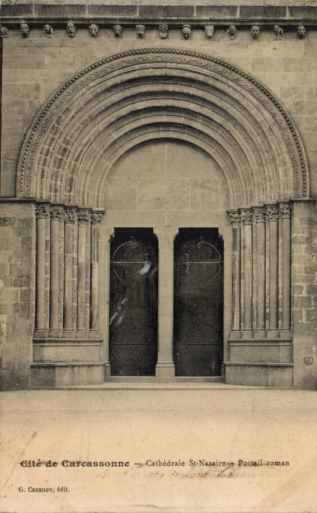 Cité de Carcassonne — Cathédrale St-Nazaire — Portail roman