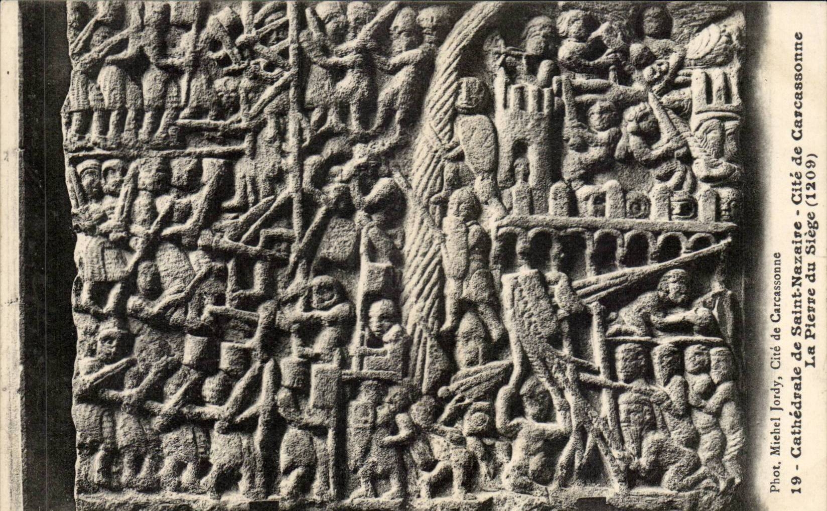 Cathédrale de Saint-Nazaire - Cité de Carcassonne - La Pierre du Siège (1209)