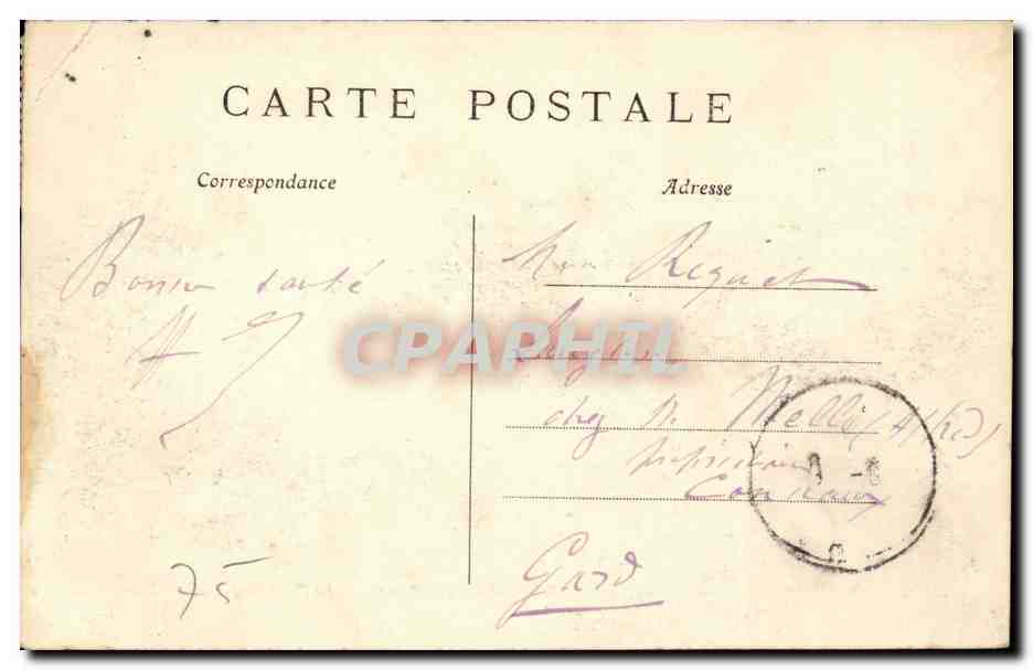 Paris CPA Le petit palais des Champs Elysees — Verso
