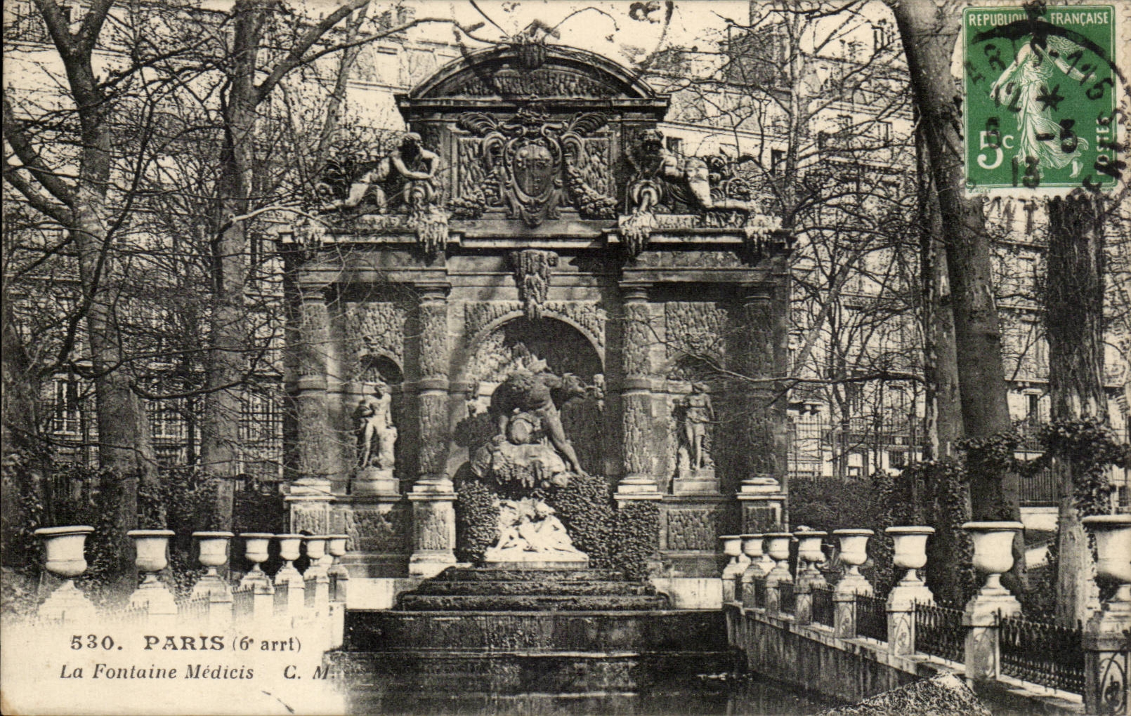 Paris CPA La fontaine Medicis