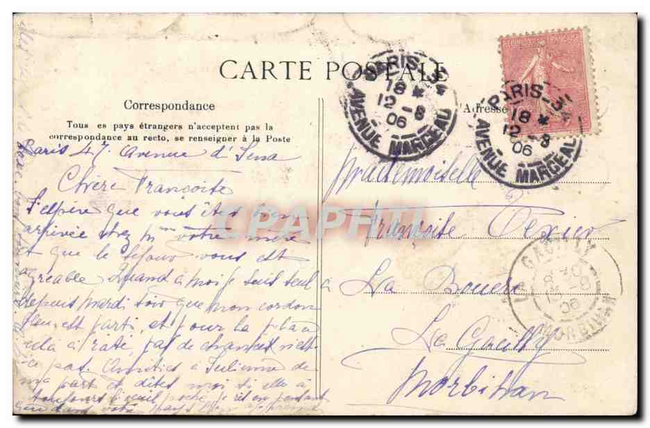 Paris CPA Tour Saint Jacques — Rückseite