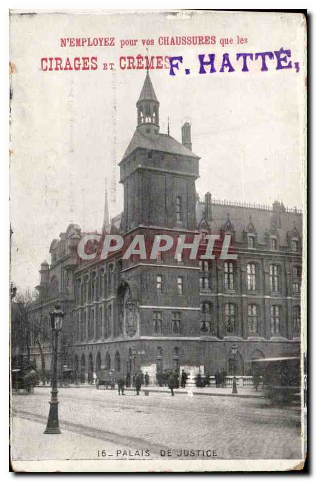 Paris CPA palais de justice ( publicite Cirages et Cremes )