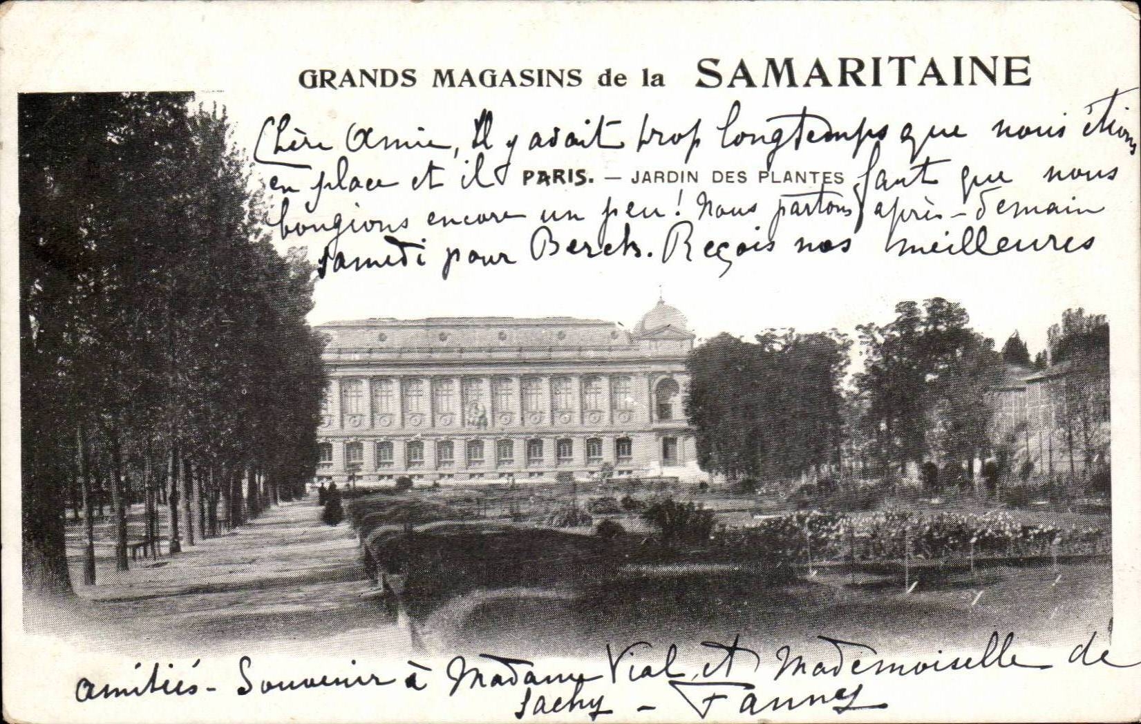 Paris CPA Grands Magasins de la Samaritaine Rue de Rivoli Jardin des Plantes