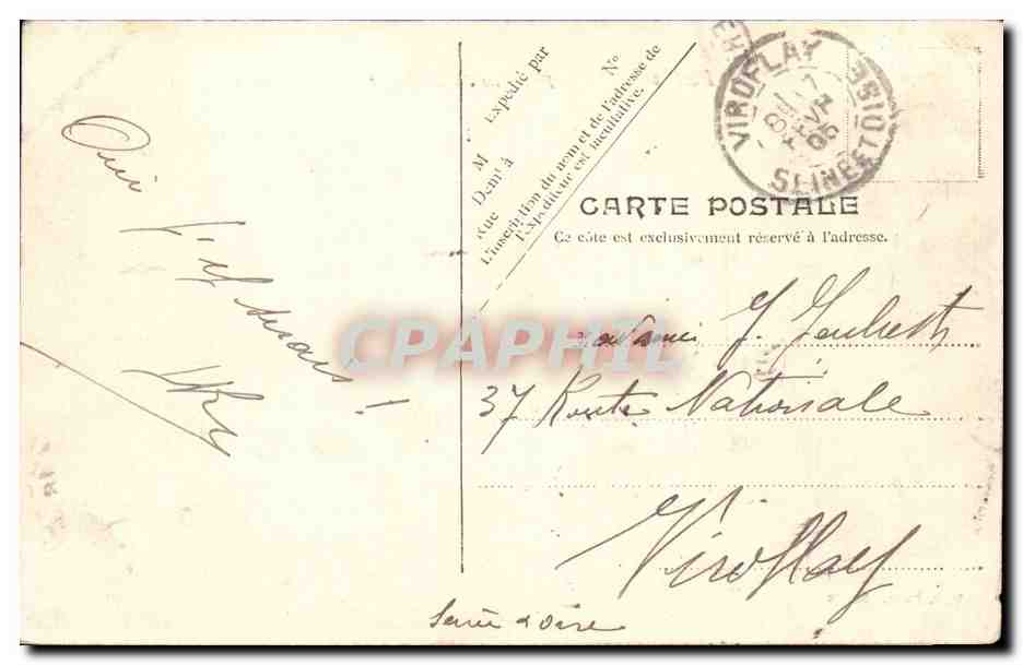 CPA Paris Fontaine du zodiaque — Verso