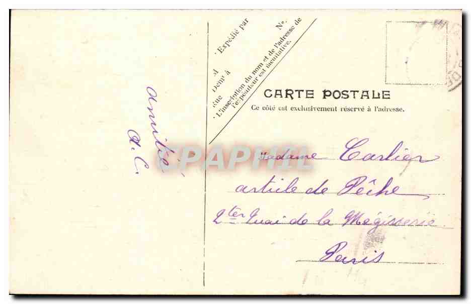 CPA Paris Le lion de Belfort — Rückseite