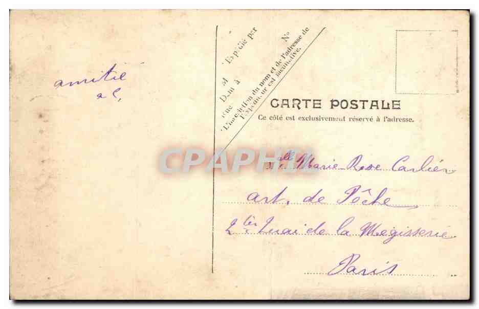 CPA Paris Institut de France — Verso