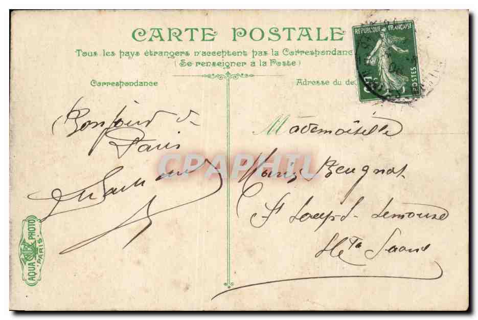 CPA Paris Le college de France et la Sorbonne — Rückseite
