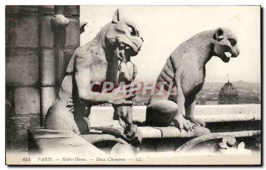 CPA Paris Notre DAme Deux chimeres