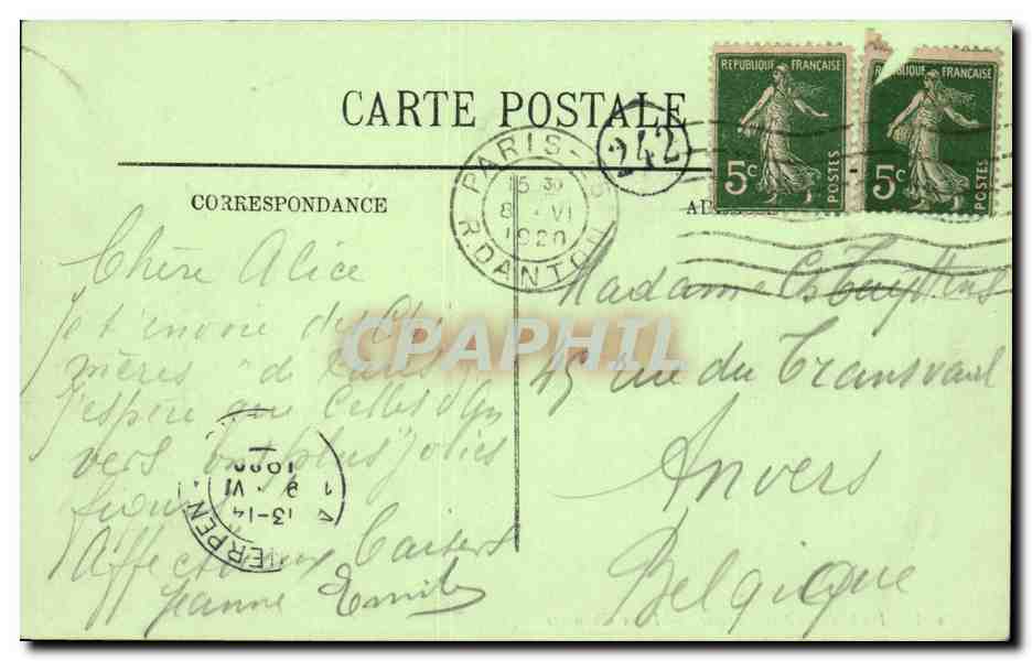 CPA Paris Notre DAme Deux chimeres — Verso