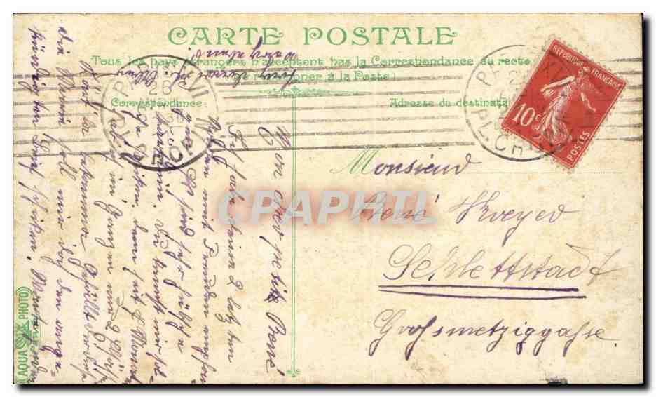 CPA Paris Eglise St laurent — Verso