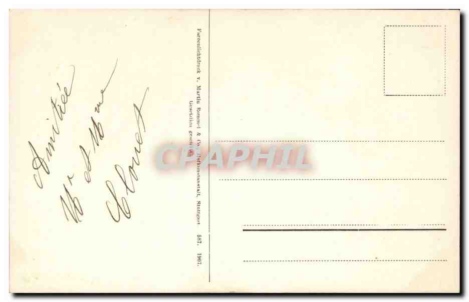 CPA Fantaisie Fleur Rose — Rückseite