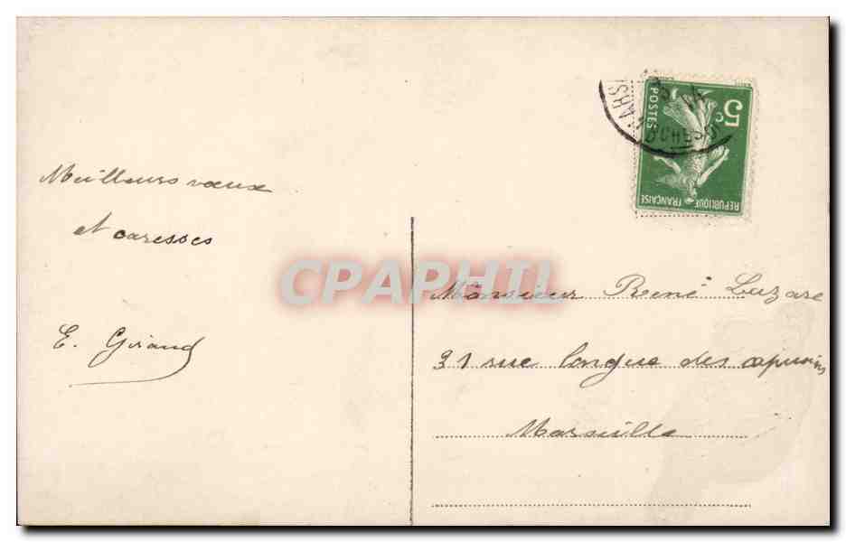 CPA Fantaisie Enfant Bonne annee — Rückseite