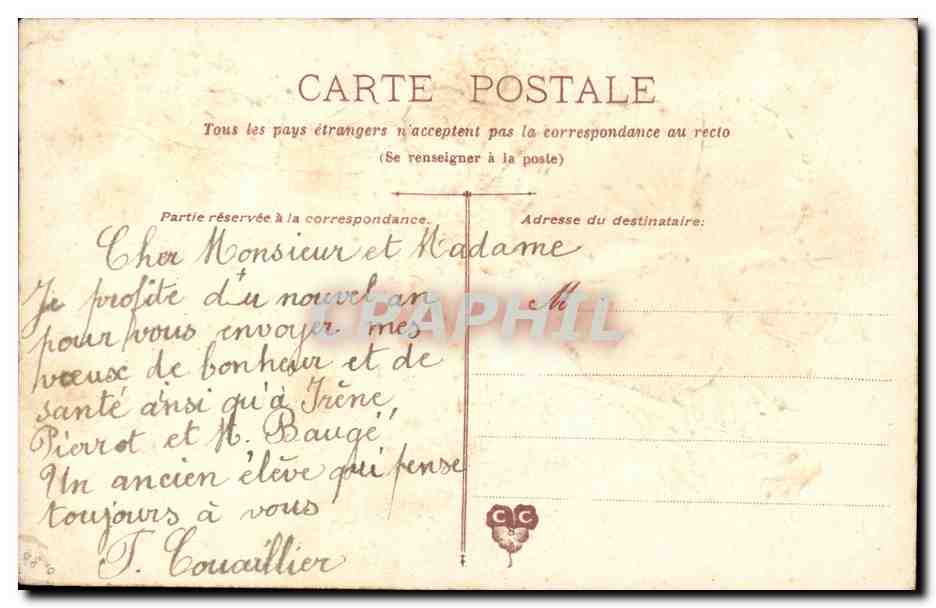 Pansée — Bonne Année — A. Guillot — Rückseite