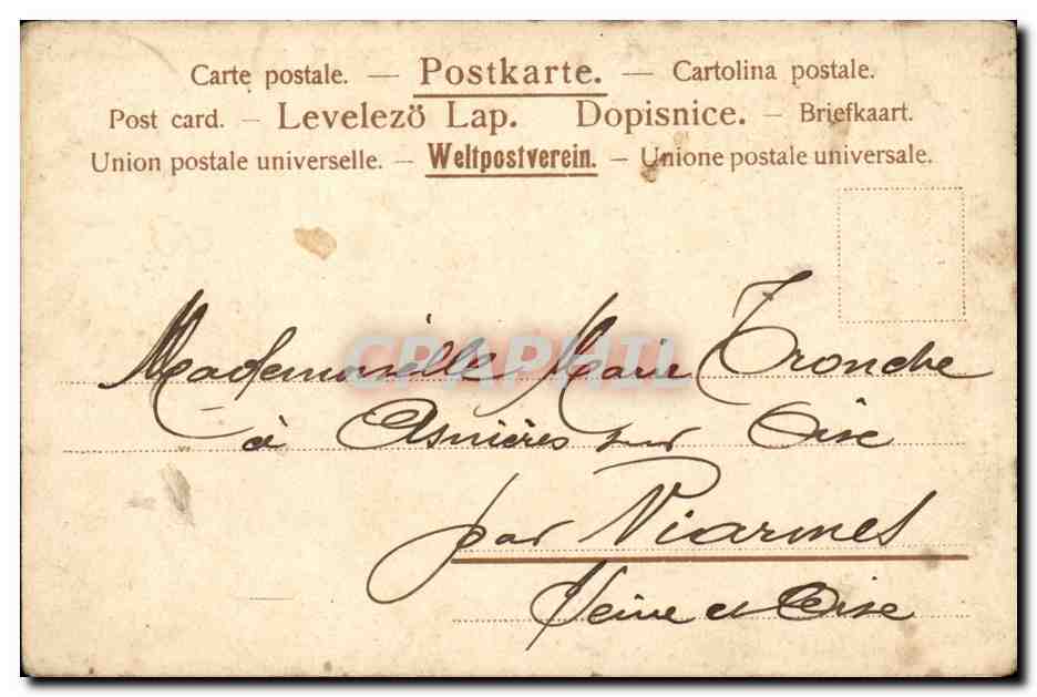 CPA Fantaisie Bateau — Verso