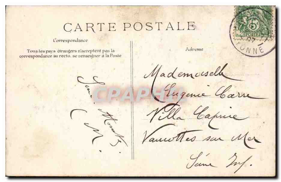 CPA Fantaisie Un bonjour  — Rückseite