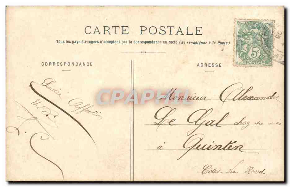 CPA Fantaisie Fleurs Pied d'alouette — Rückseite