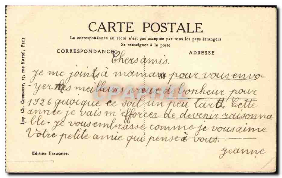 CPA Fantaisie Fleurs Clematite — Verso