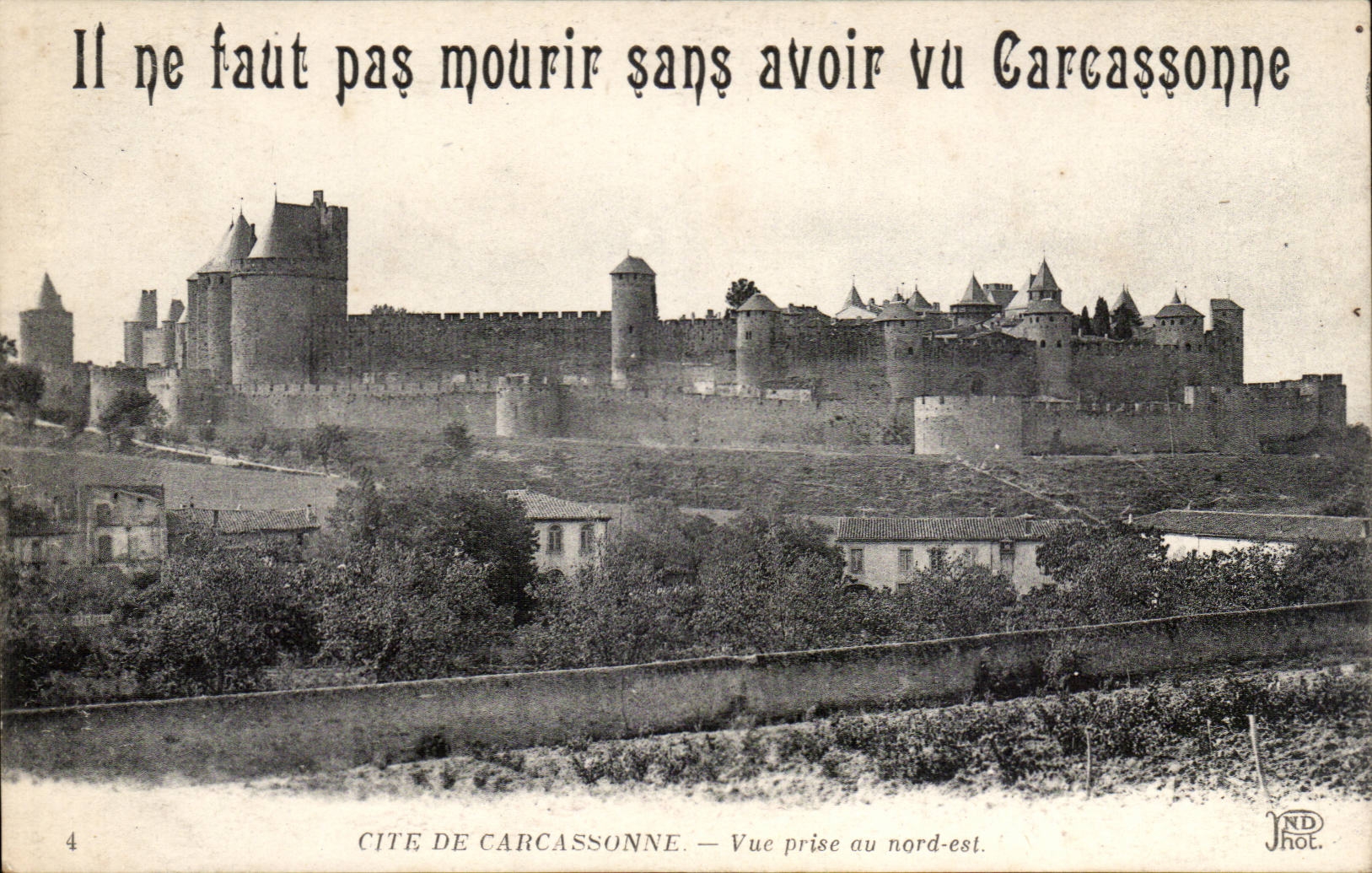 Cité de Carcassonne — Vue prise au nord-est — JND Phot.